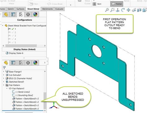 drawing sheet metal solidworks|SolidWorks sheet metal simulation.